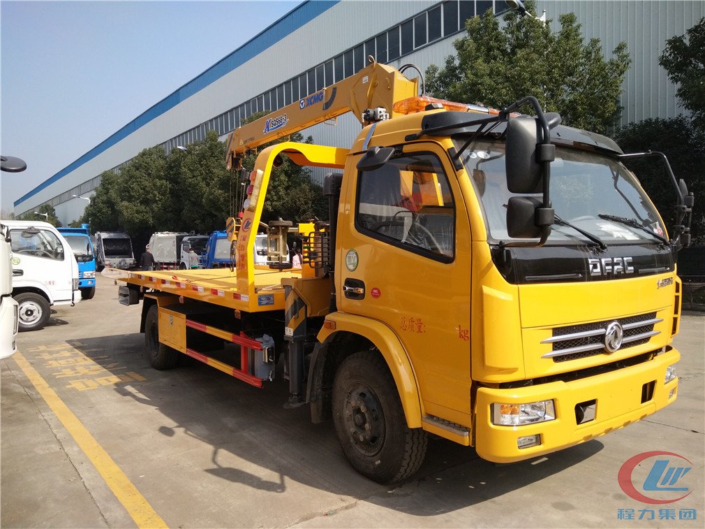 mg不朽情缘官网东风凯普特平板带吊清障车侧面图