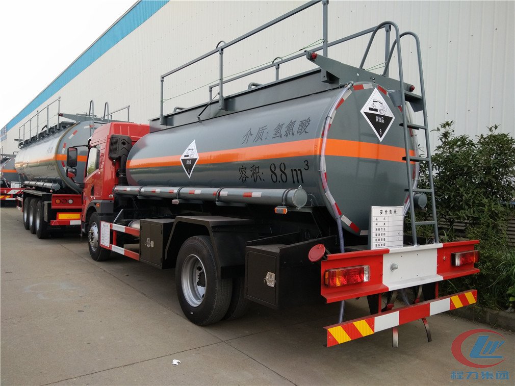 mg不朽情缘官网集团解放龙V腐蚀性物品罐式运输车侧面图