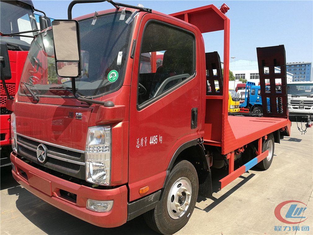 mg不朽情缘官网集团凯马蓝牌平板运输车侧面图