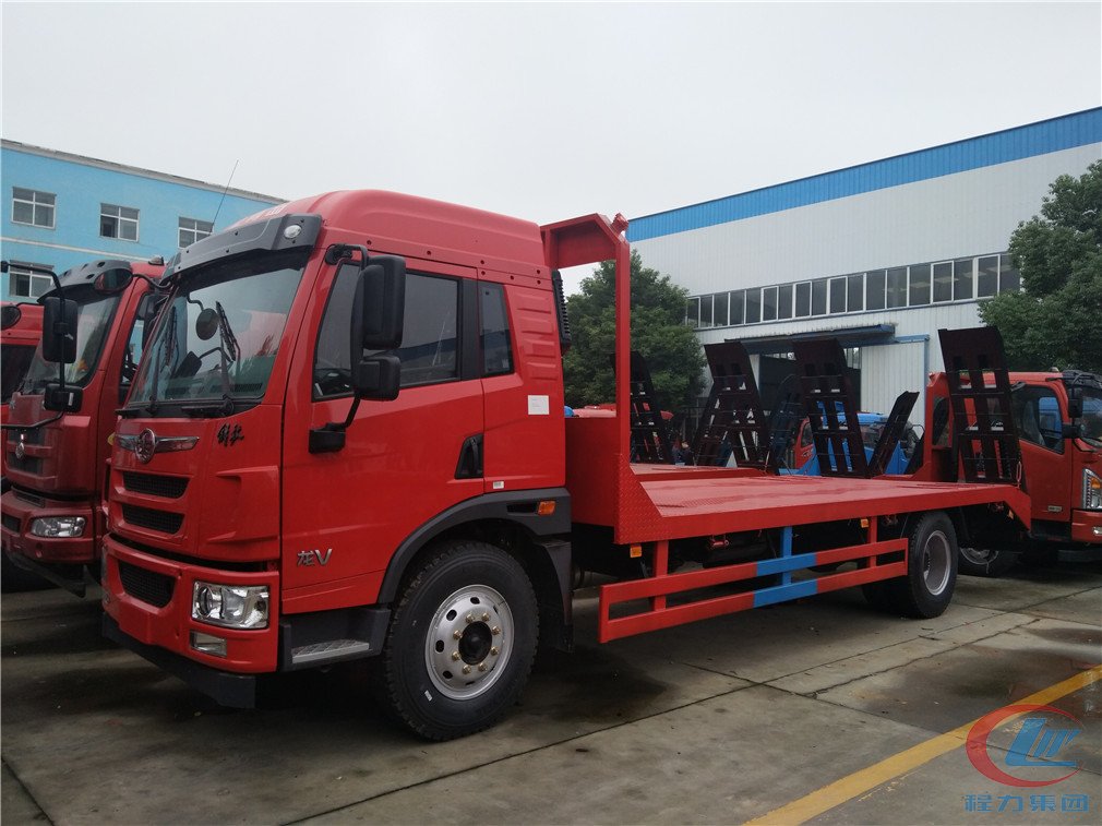 湖北mg不朽情缘官网解放龙V平板运输车侧面图