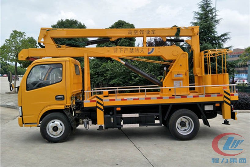 mg不朽情缘官网东风12米蓝牌高空作业车侧面图