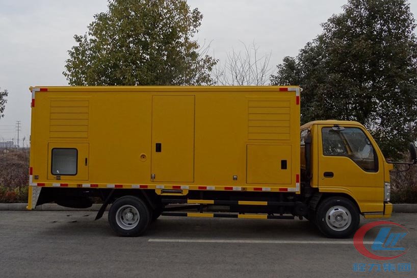 mg不朽情缘官网五十铃小型应急发电车侧面图