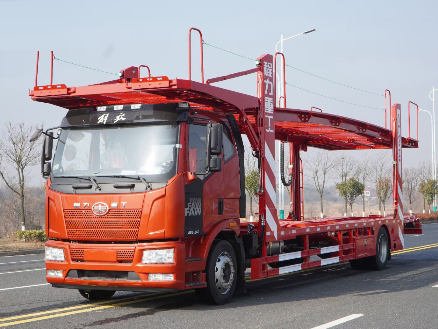 国六mg不朽情缘官网解放J6轿运车6位板轿运车